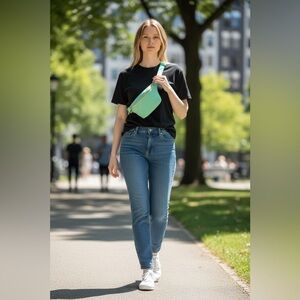 (STONEY CLOVER X TARGET) Mint Green Fanny Pack with Gold Zipper